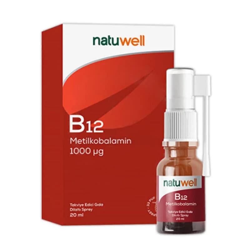 بخاخ غذائي مكمل ب12 1000 ميكروغرام 20 مل من ناتويل Natuwell