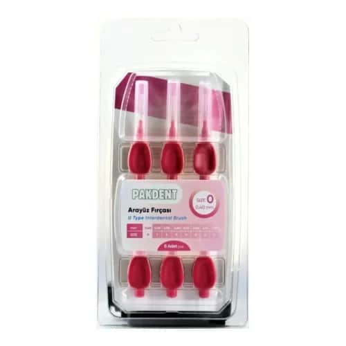 Pakdent Interdental Brush Pink 0.40 mm 6 pcs