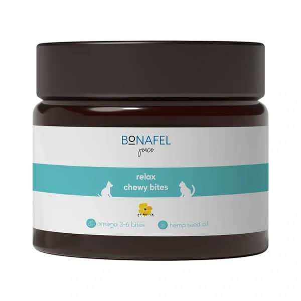 Bonafel أقراص بونافيل المهدئة للكلاب والقطط ٥٠ قرصًا من أوميغا ٣-٦