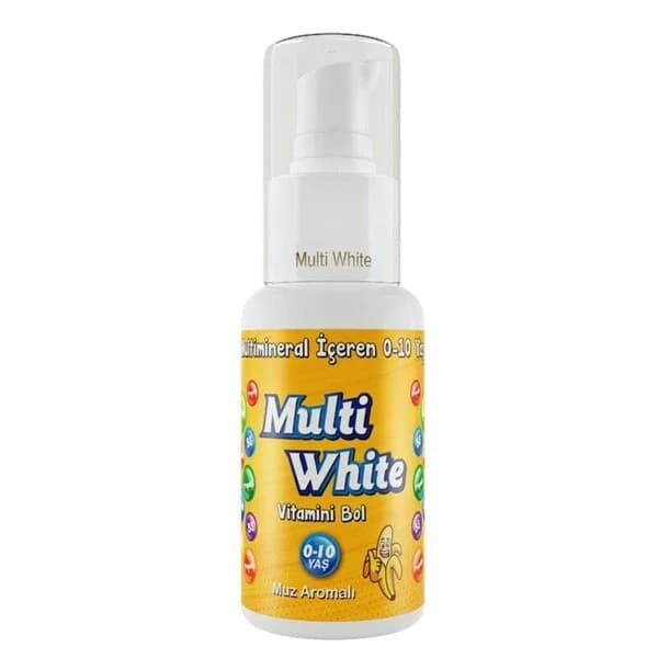 Multi White معجون أسنان للأطفال بنكهة الموز متعدد الألوان 50 مل