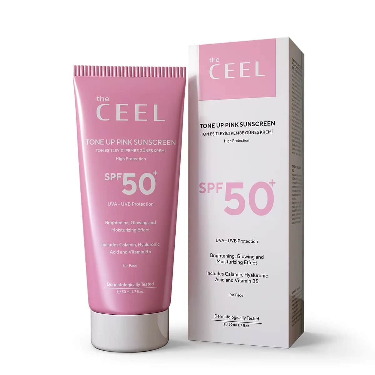 The Ceel واقي الشمس ذا سيل تون إيكوالايزر بعامل حماية من الشمس 50 وردي 50 مل