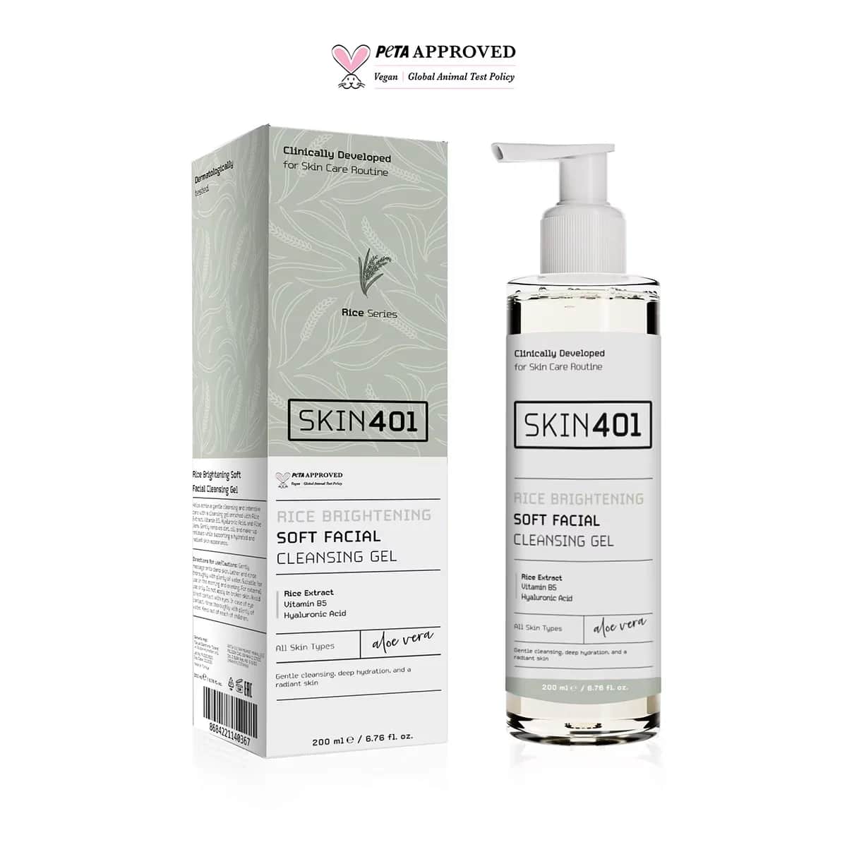 Skin401 rice Extract Facial Cleansing Gel 200 ml
