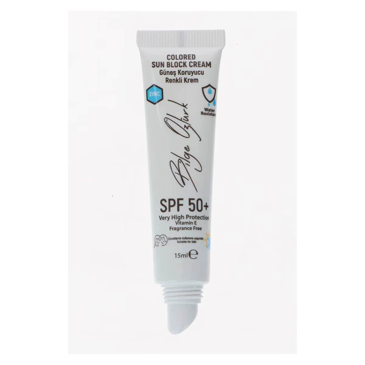 كريم واقي شمس ملون أبيض SPF 50 بحجم 15 مل من بيلج أوزتورك Bilge Ozturk