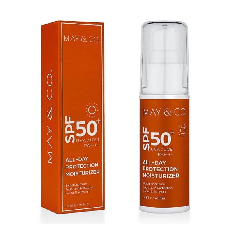 مرطب حماية طوال اليوم SPF50+ PA++++ 50 مل من مي كو May Co