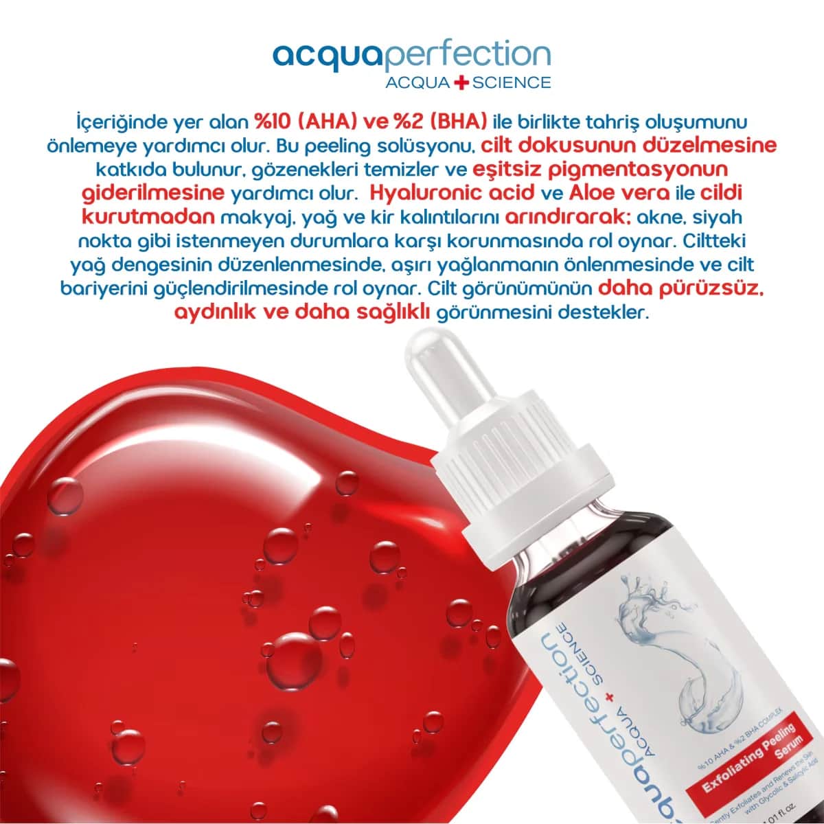 Acqua Perfection Skin Tone Equalizing And Renewing Peeling Serum 30 ml