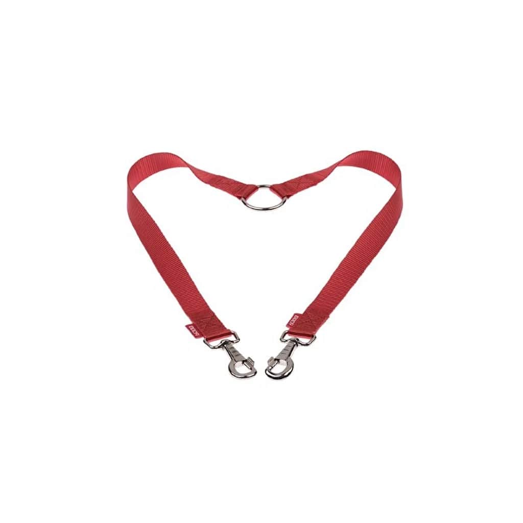 حزام سفر مزدوج من قماش دوكا أحمر DP35-02583 Doca