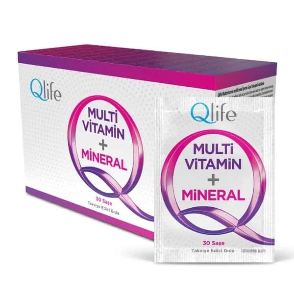 مكمل غذائي متعدد الفيتامينات والمعادن 30 حبة من كيو لايف Qlife
