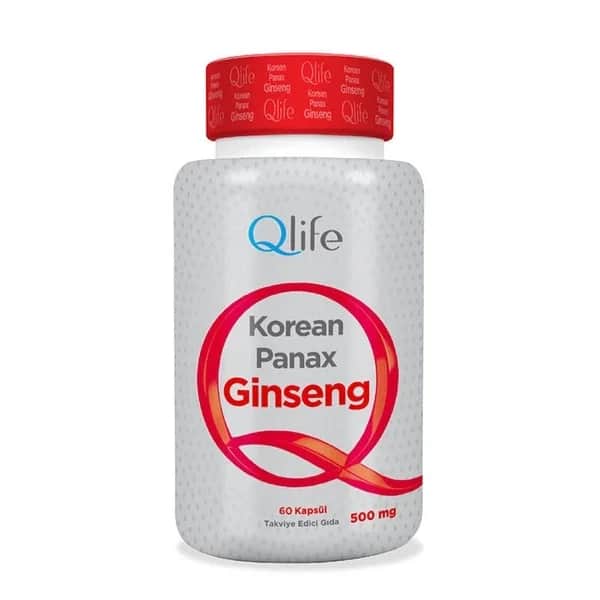 Qlife كبسولة باناكس الكورية من كيو لايف، مكمل غذائي يحتوي على الجينسنغ، 60 كبسولة