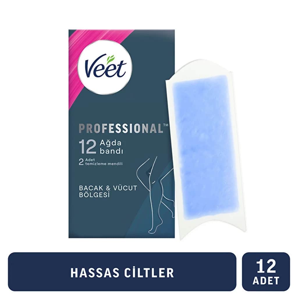 Veet شرائح شمع فيت إيزي ستريب جاهزة للاستخدام، 12 قطعة