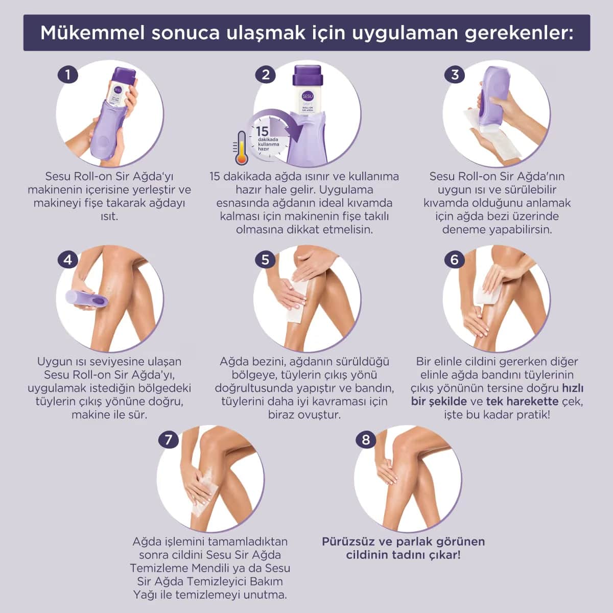 Sesu مجموعة إزالة الشعر بالشمع الناعم من سيسو
