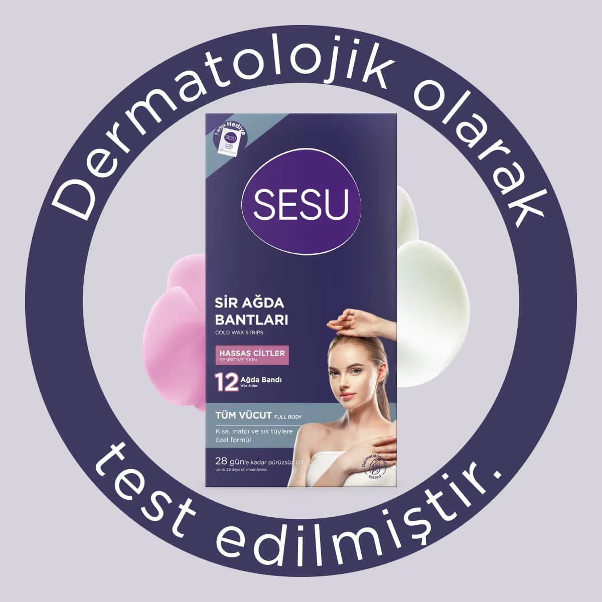 Sesu شرائح شمع للجسم الحساسة من سيسو، 12 قطعة