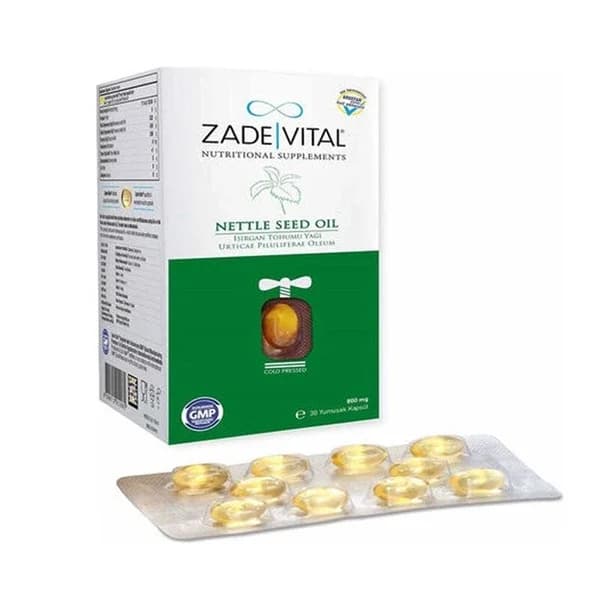 Zade Vital زيت بذور نبات القراص زاده فيتال 800 ملغ 60 كبسولة لينة