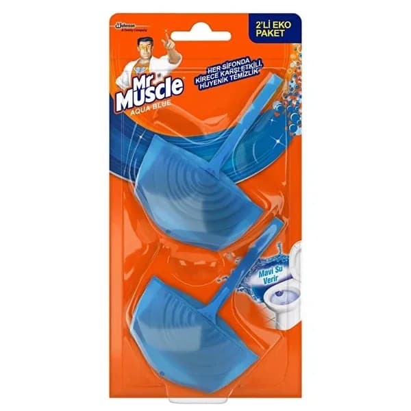 Mr. Muscle منظف المرحاض السيد ماسل أكوا بلو، عبوتان من أجل نظافة منعشة