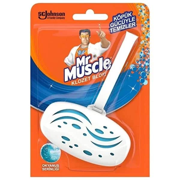 Mr. Muscle منظف رغوي منعش من مستر ماسل أوشن كول تواليت بلوك ٤٠ غرام