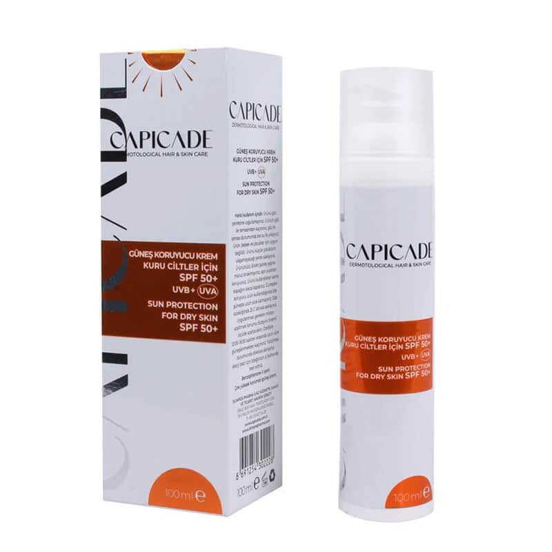 كريم واقي شمس SPF50+ للبشرة الجافة 100 مل من كابيكيد Capicade