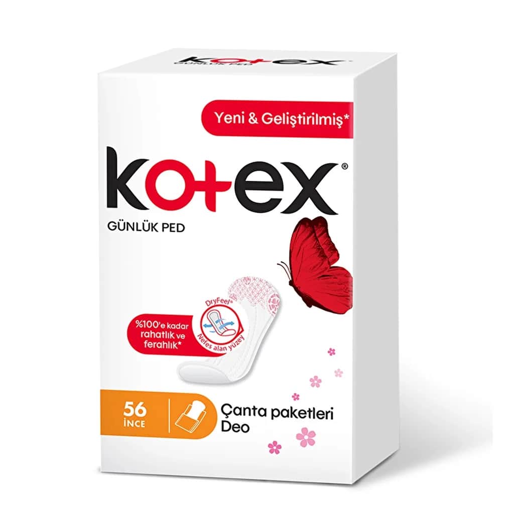 Kotex فوط كوتكس اليومية الرقيقة، 56 عبوة مزيلة للعرق