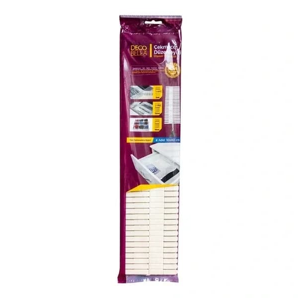 Decobella منظم أدراج ديكوبيلا، 4 قطع، 10 × 40 سم