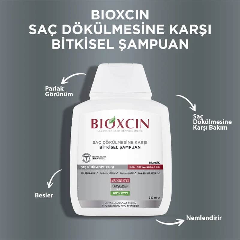 Bioxcin شامبو بيوكسين جينيسيس كلاسيك للشعر العادي إلى الجاف 3 × 300 مل