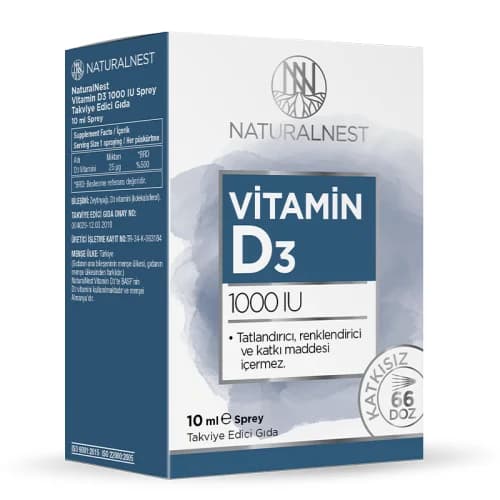 Naturalnest ناتشورالنيست فيتامين د3 1000 وحدة دولية بخاخ 10 مل