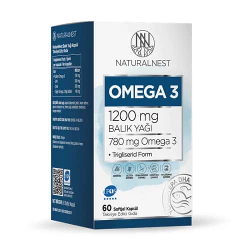 Naturalnest كبسولات أوميجا 3 بتركيز 1200 مجم من ناتشورال نيست، 60 كبسولة