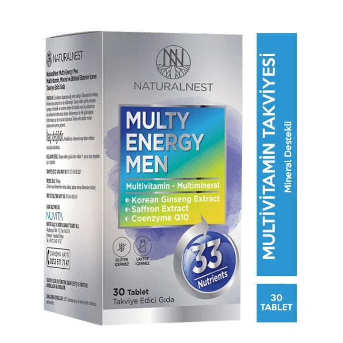 Naturalnest أقراص ناتشورال نيست متعددة الطاقة للرجال، 2 × 30 قرصًا