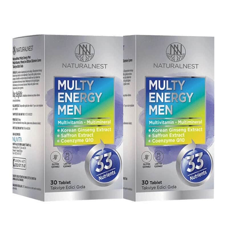 Naturalnest أقراص ناتشورال نيست متعددة الطاقة للرجال، 2 × 30 قرصًا