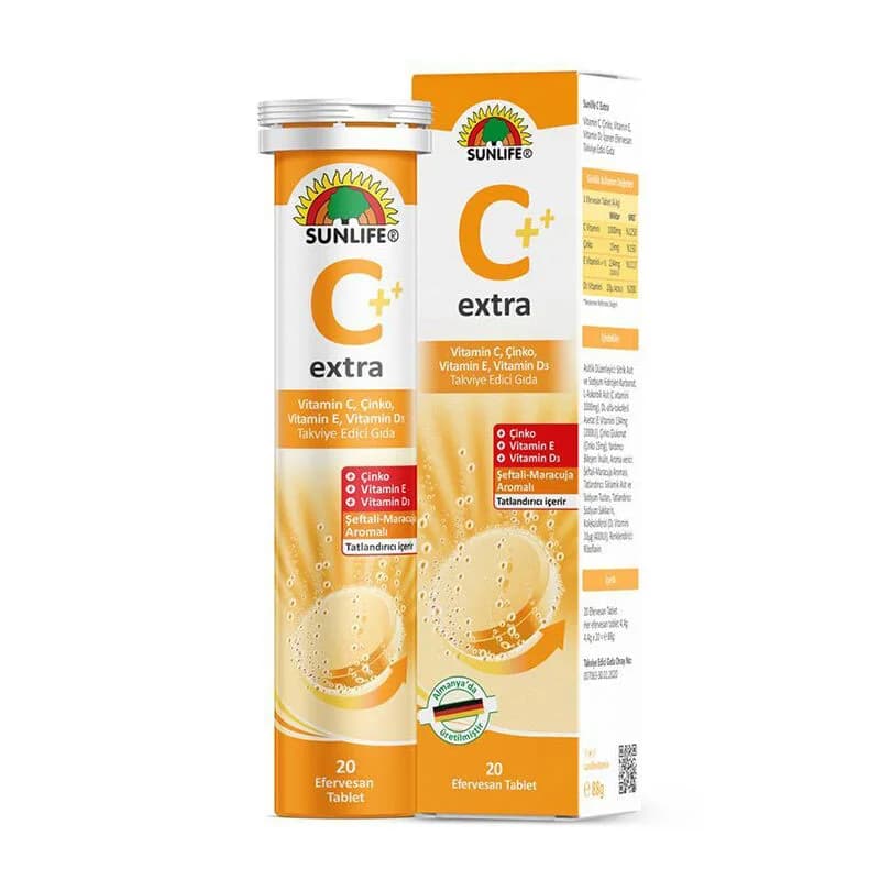 Sunlife أقراص صن لايف سي+ إكسترا الفوارة 20 قرصًا