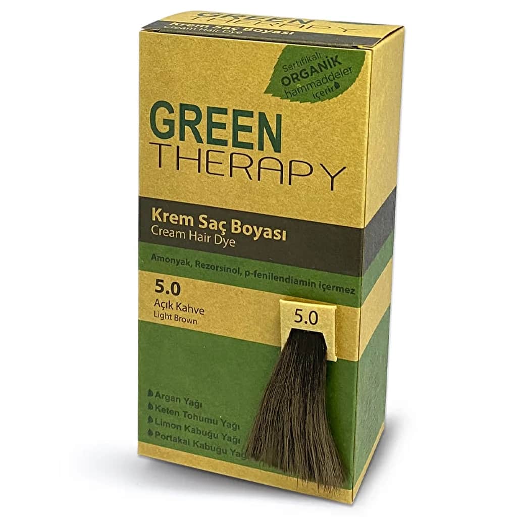 Green Therapy كريم صبغة الشعر جرين ثيرابي 5.0 بني فاتح