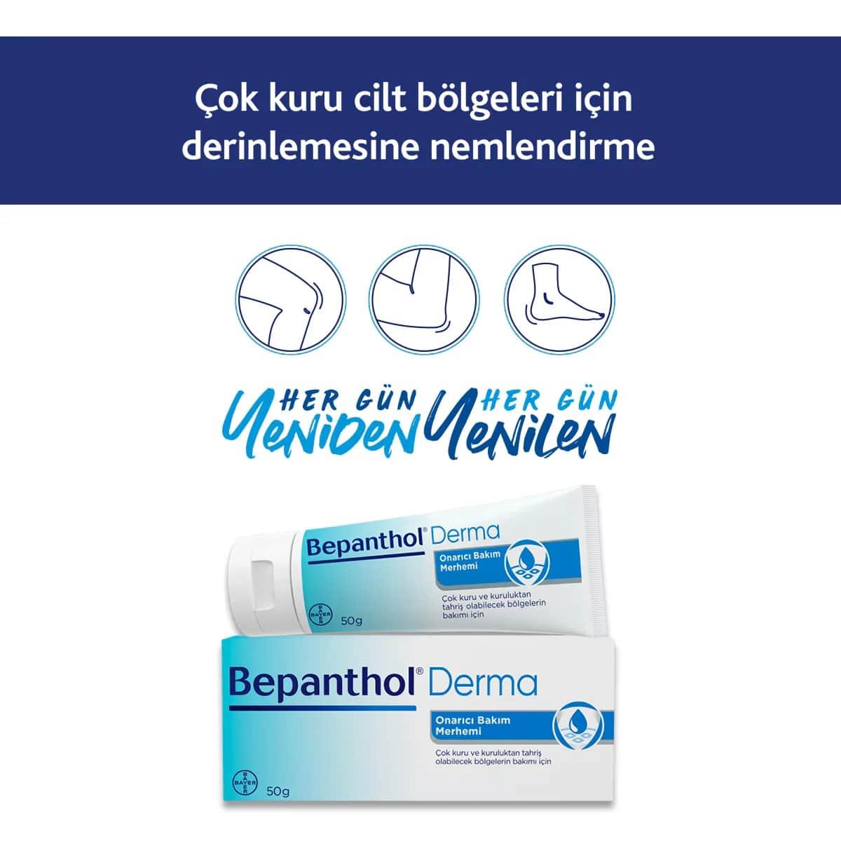 Bepanthol مجموعة بيبانثول ديرما ريبير: مرهم وكريم للبشرة ٥٠ جم + ٣٠ جم