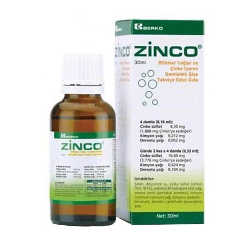 Zinco زينكو زيوت نباتية ومكمل غذائي يحتوي على الزنك 30 مل