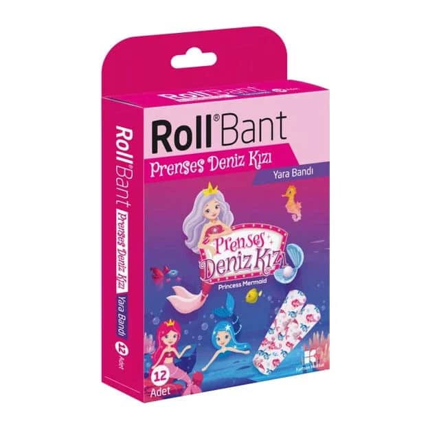 Roll شريط لاصق على شكل حورية البحر للأميرة من 12 قطعة