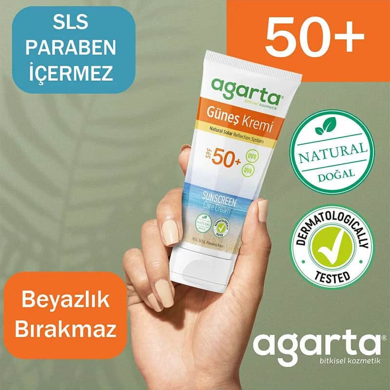 كريم الشمس الطبيعي 50 SPF 100 مل من أغارتا Agarta
