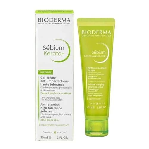 Bioderma مجموعة بيوديرما سيبيوم جل كريم وجل رغوي 75 مل هدية