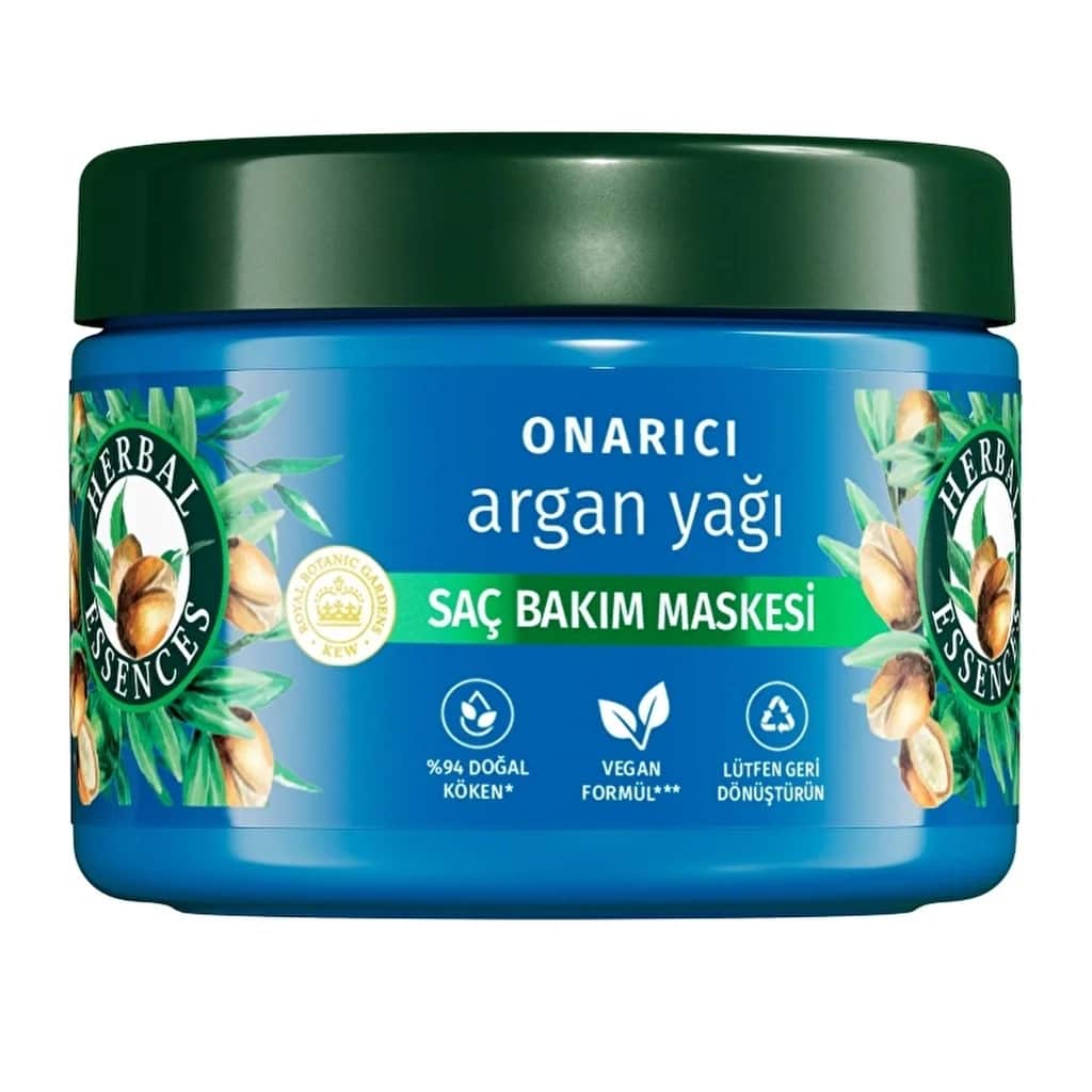 Herbal Essences قناع العناية بالشعر بزيت الأرغان لإصلاح الشعر من هيربل إسنسز، 300 مل