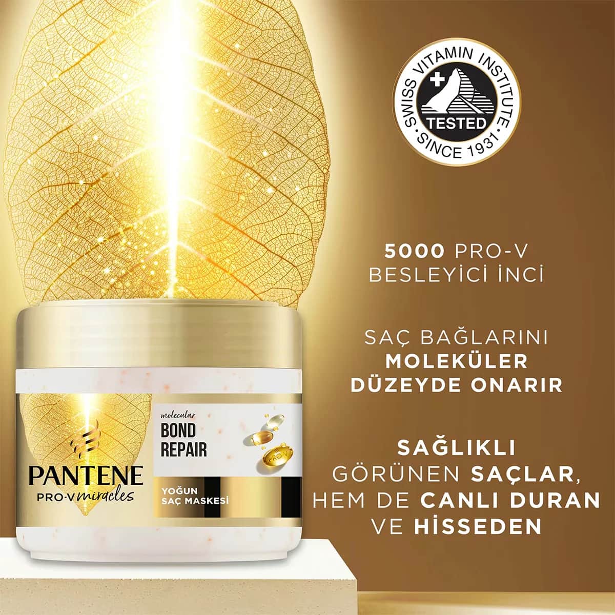 Pantene قناع بانتين برو-في ميراكلز لإصلاح الروابط الجزيئية وتجديد الشعر مع اللؤلؤ المغذي 300 مل