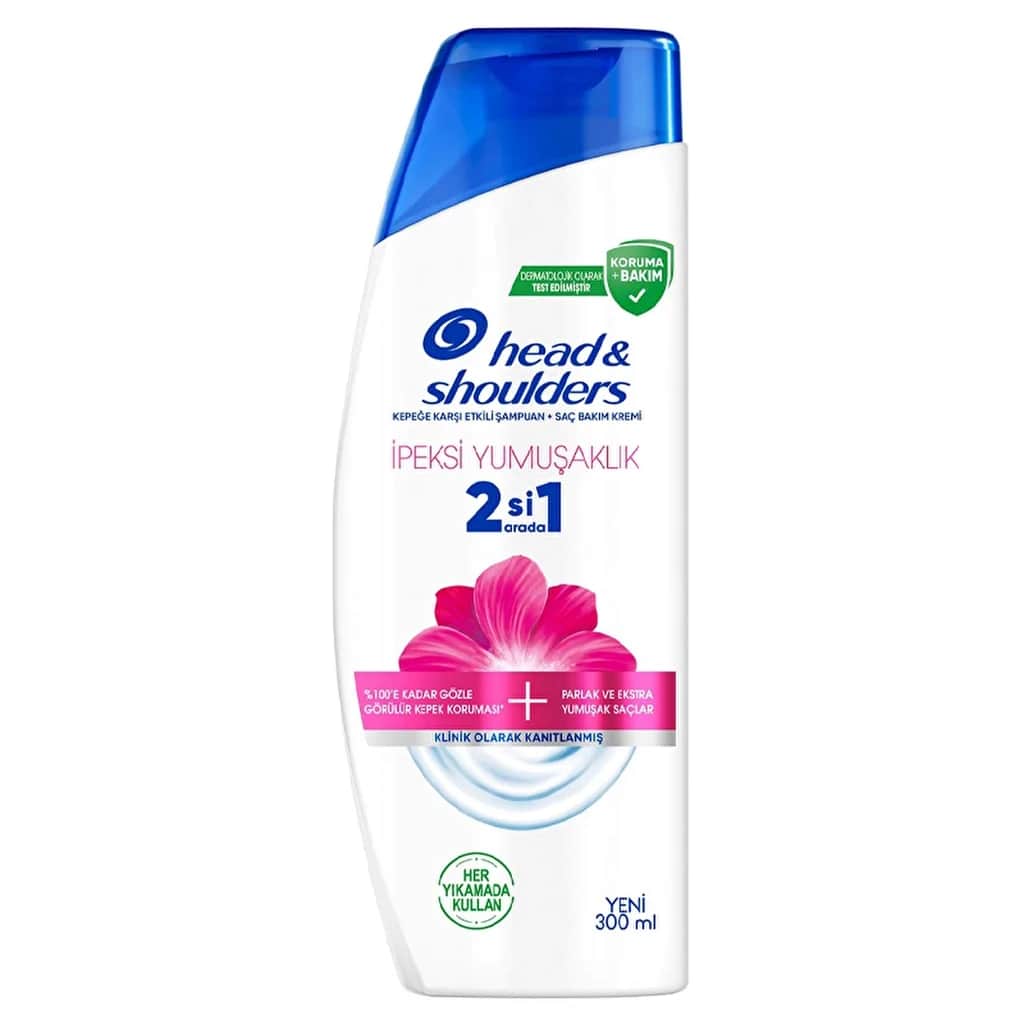 Head & Shoulders شامبو هيد آند شولدرز 2 في 1 ضد القشرة، نعومة حريرية، 300 مل
