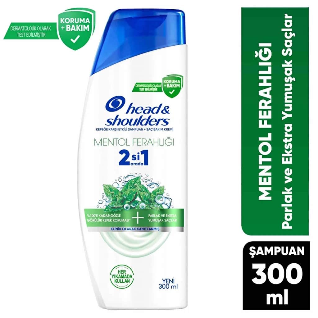 Head & Shoulders شامبو هيد آند شولدرز المضاد للقشرة برائحة المنثول المنعشة 300 مل