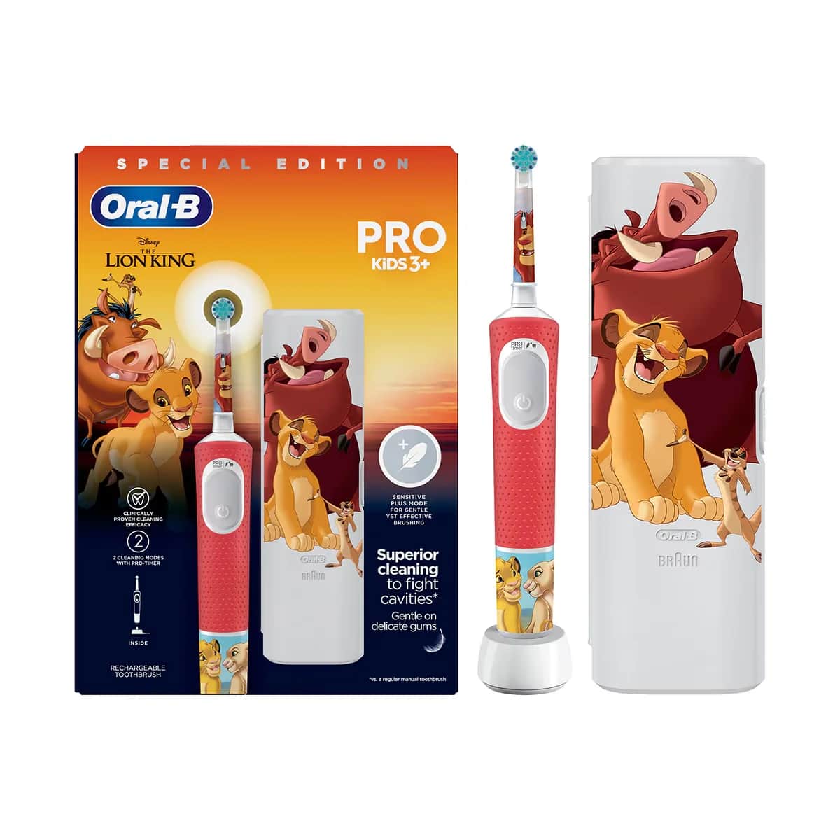 فرشاة أسنان قابلة للشحن مع علبة سفر من أورال-بي طراز برو D103 Oral-B