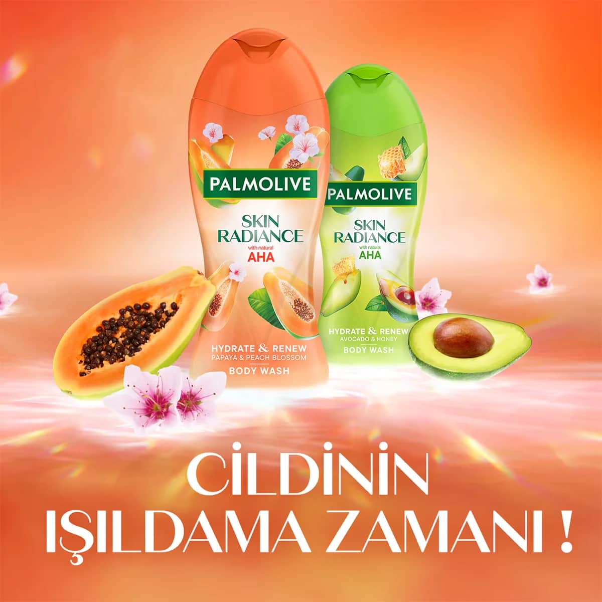 Palmolive بالموليف سكين راديانس البابايا والخوخ 450 مل
