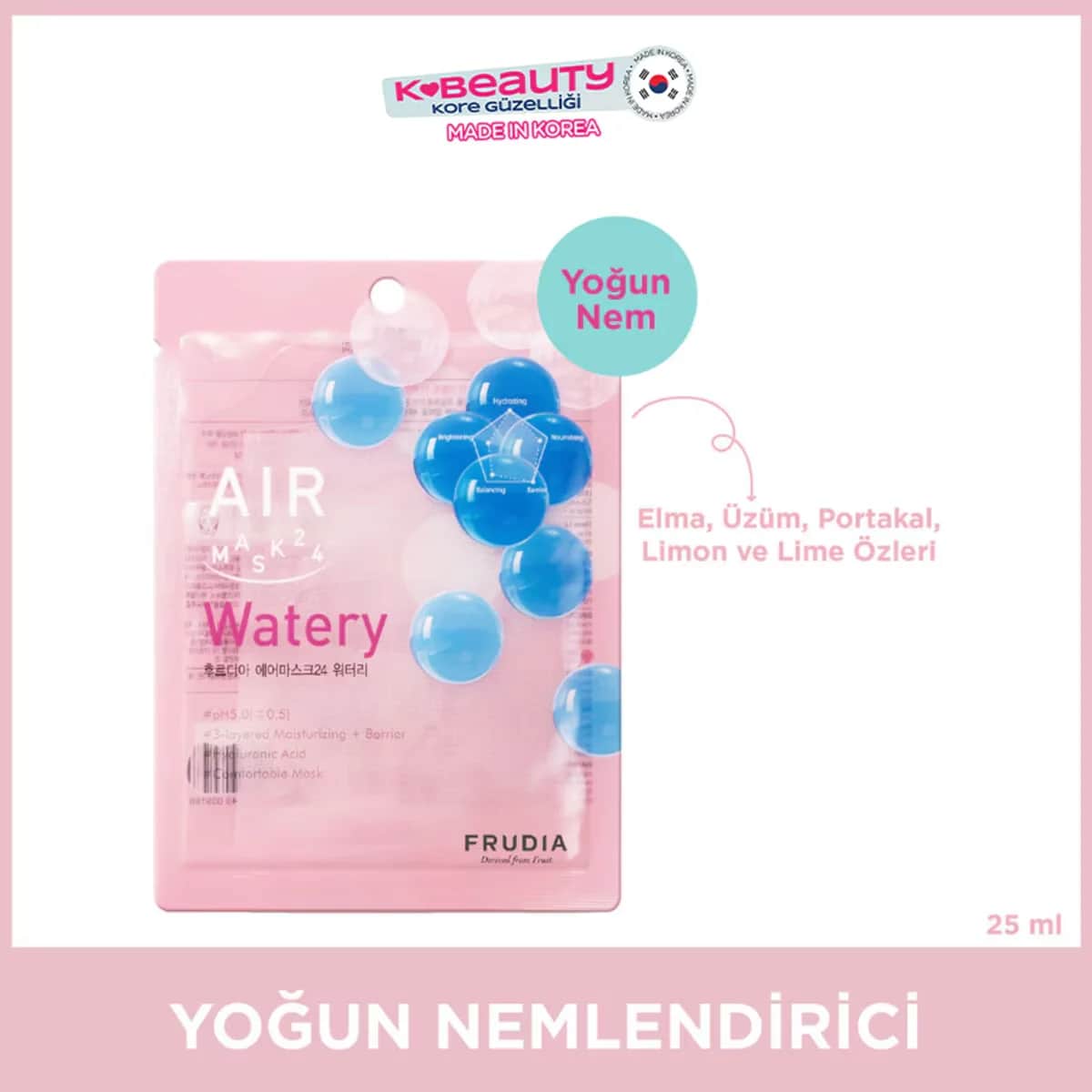 Frudia قناع فروديا إير المائي المرطب ثلاثي الطبقات 25 مل