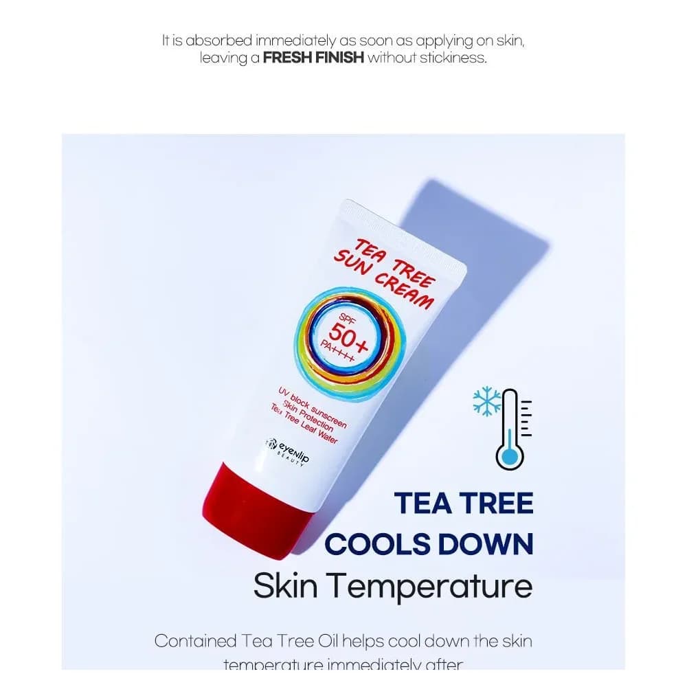 Eyenlip كريم الشمس من شجرة الشاي SPF 50 من اينليب 50 جرام