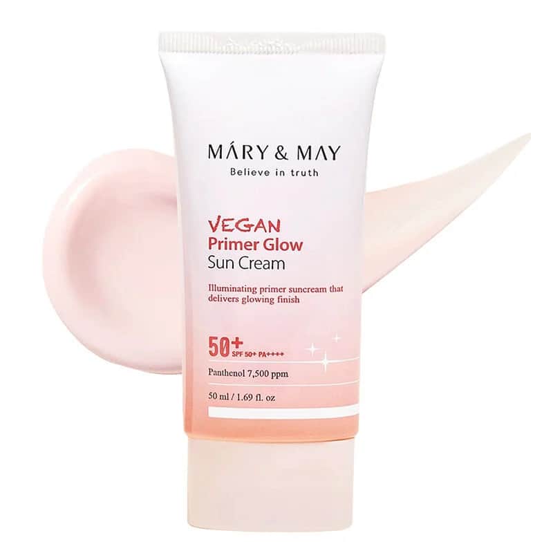 Mary May كريم الوقاية من الشمس ماري ماي فيجان برايمر جلو بعامل حماية من الشمس 50، 50 مل