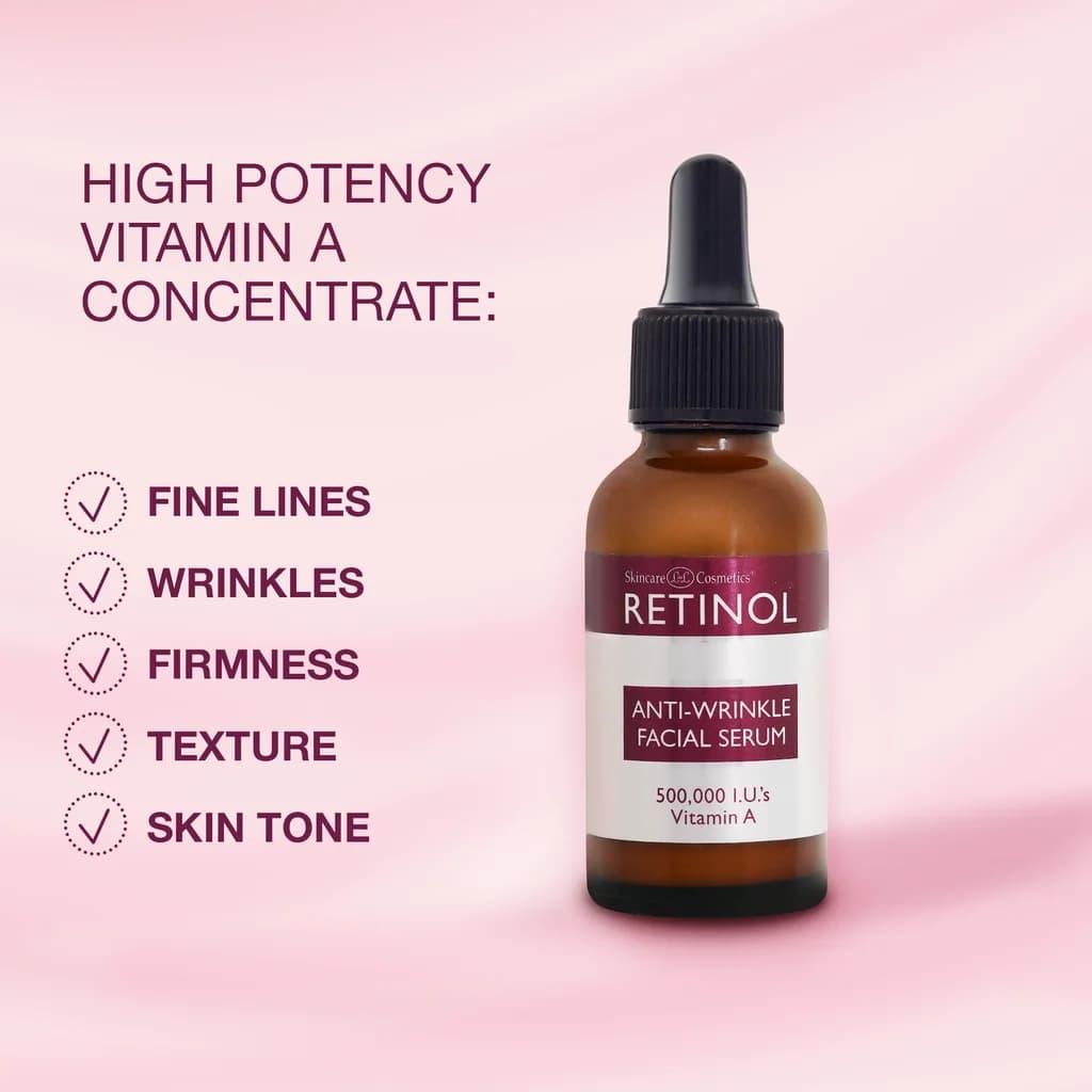 SkinCare Cosmetics ريتينول سيروم الوجه، مضاد للتجاعيد، شد وتوحيد لون البشرة من سكينكير كوزميتيكس 30 مل