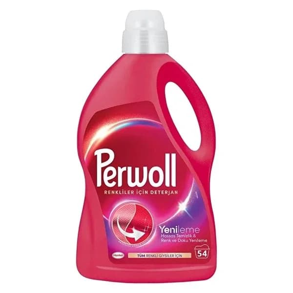 Perwoll منظف سائل للعناية بالملابس الحساسة من بيرول، منعش للألوان (50 غسلة) 3000 مل