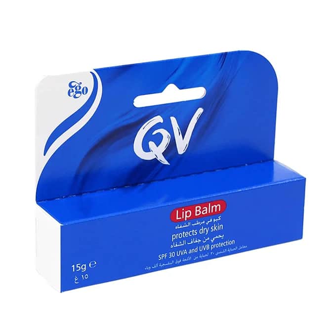 QV جل كريم مرطب الشفاه من كيوفي- 15 جرام