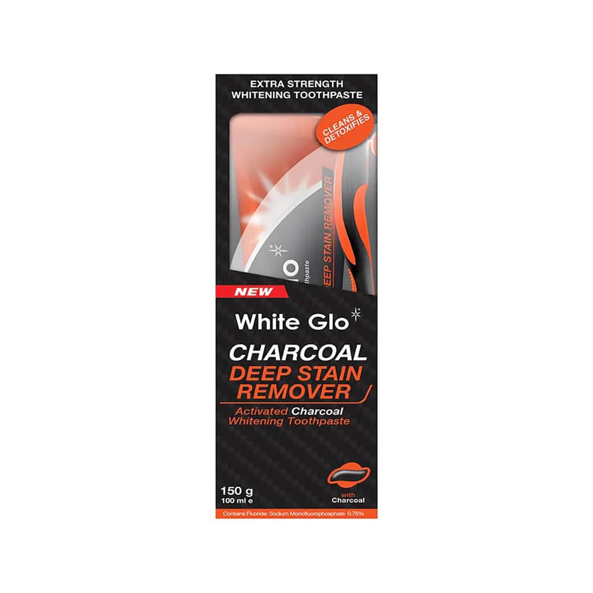 White Glo Stain Remover Whitening Toothpaste 100 ml - Toothbrush Gift