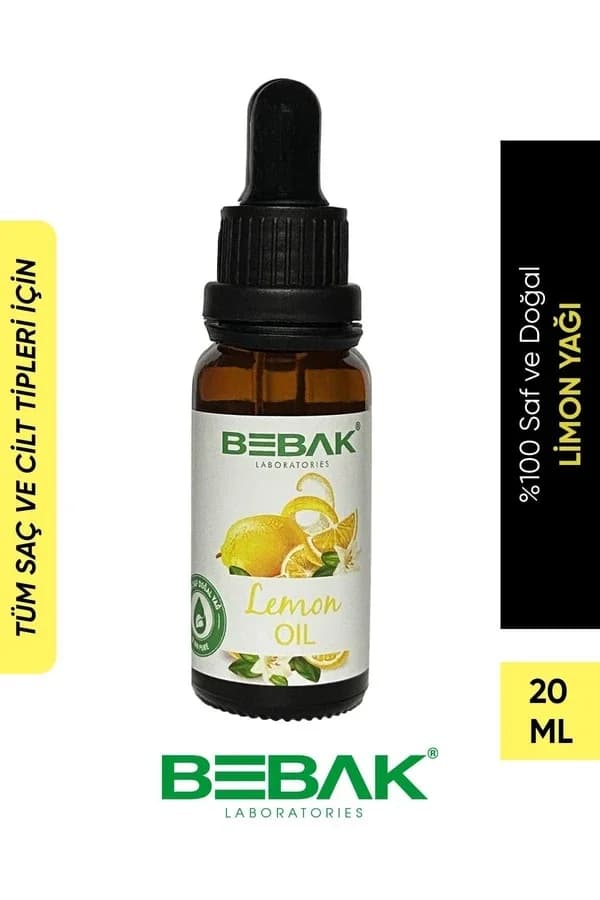 Bebak بيباك زيت الليمون الطبيعي النقي 100% 20 مل