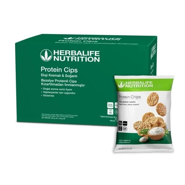 Herbalife رقائق بروتين هيربالايف بنكهة الكريمة الحامضة والبصل 10 × 30 جم