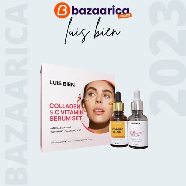 Luis Bien Collagen And 20% Vitamin C Serum Set: Collagen Serum 30 ml + Vitamin C Serum 30 ml