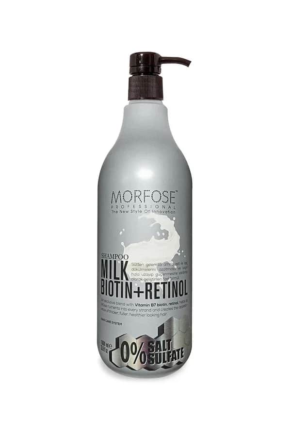 Morfose Sulfate-free Milk Biotin+retinol-containing Salt-free Shampoo 1000 ml